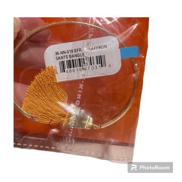 Anthropologie Shiraleah Orange Saffron Sants Bangle bracelet - Picture 2 of 2